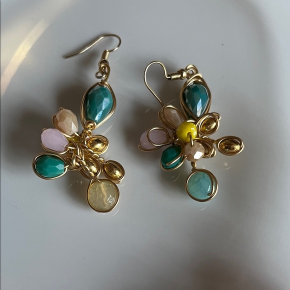 Colorful Gemstone Choker and Earring Set - Picture 4 of 4